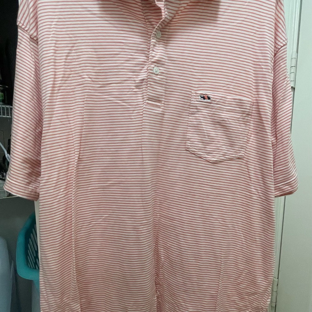 Casual Pink Striped Button Down Shirt